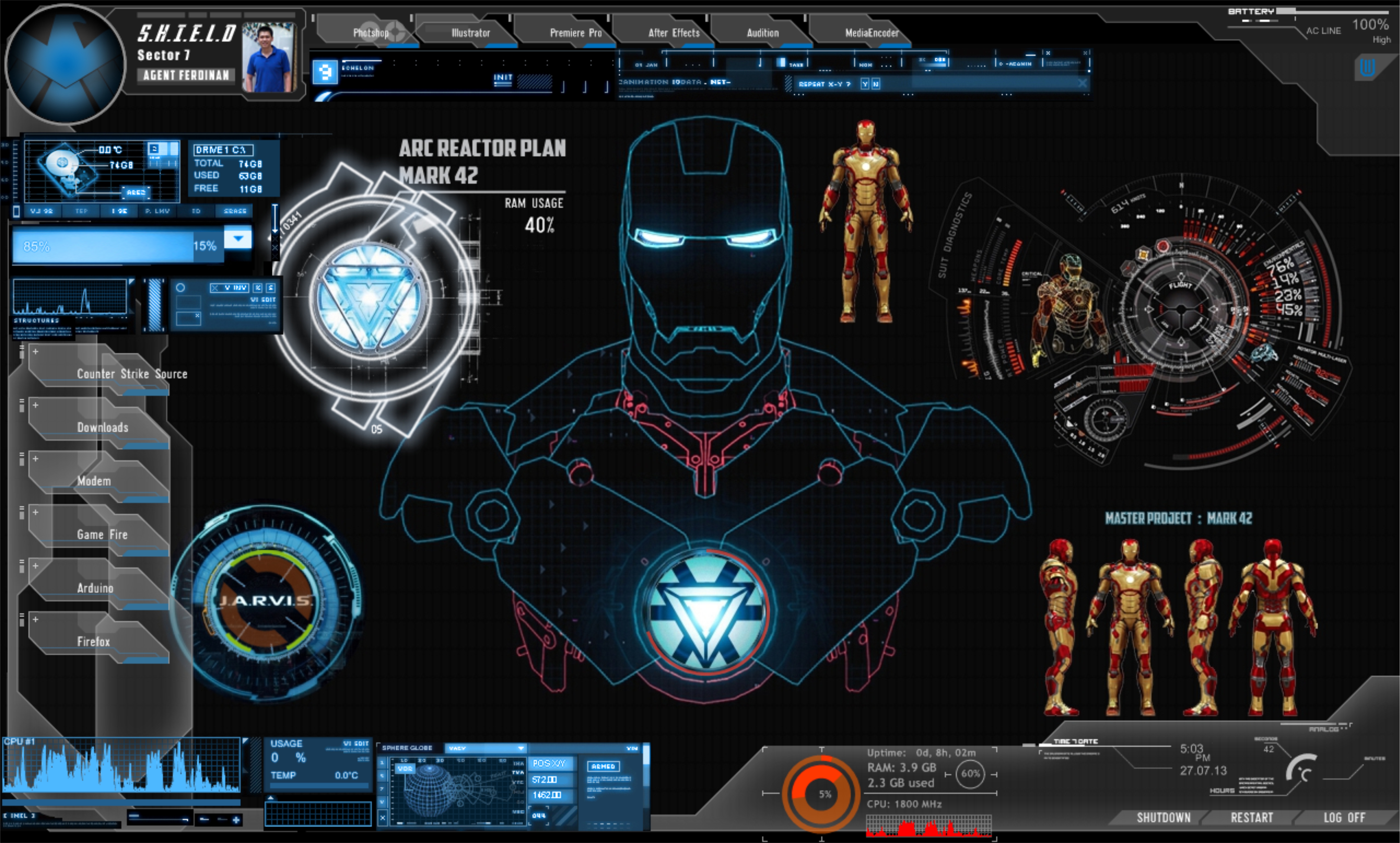 Detail Jarvis Rainmeter Skin Nomer 26