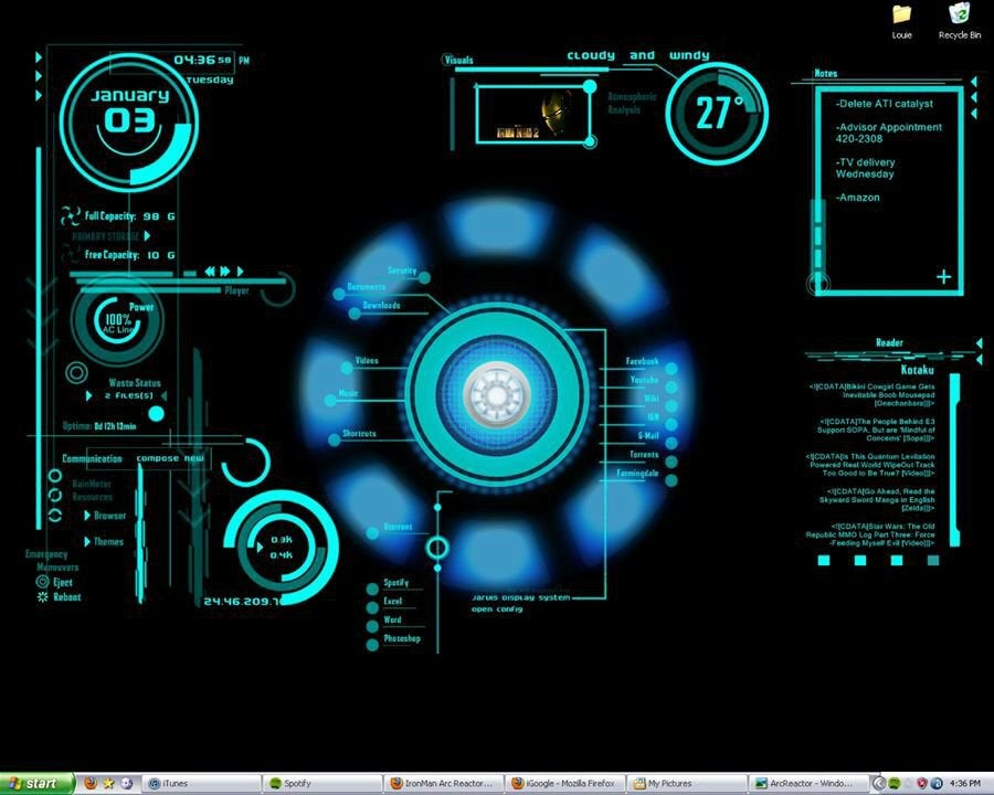 Detail Jarvis Rainmeter Skin Nomer 29