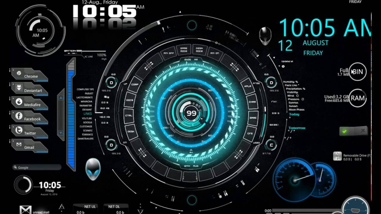 Detail Jarvis Rainmeter Skin Nomer 7