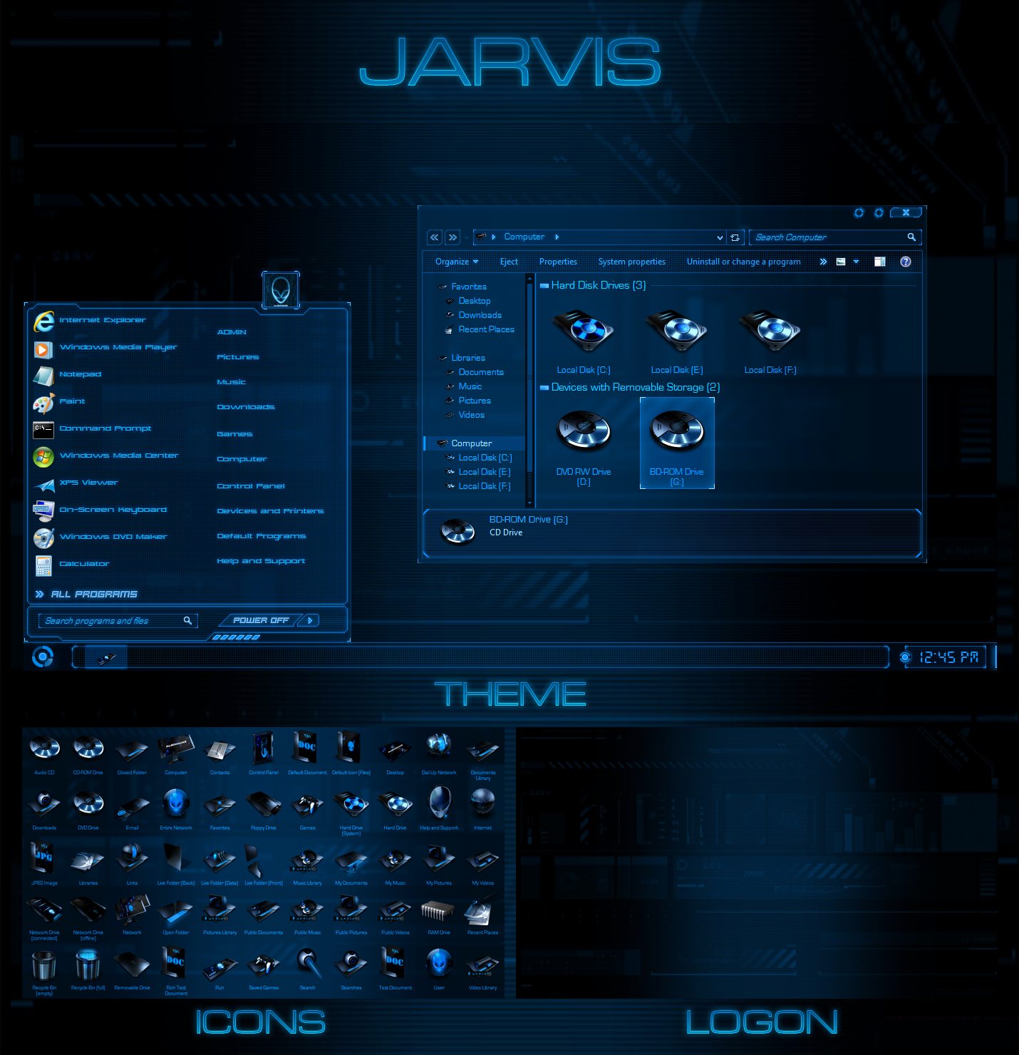 Jarvis Theme For Windows 7 - KibrisPDR