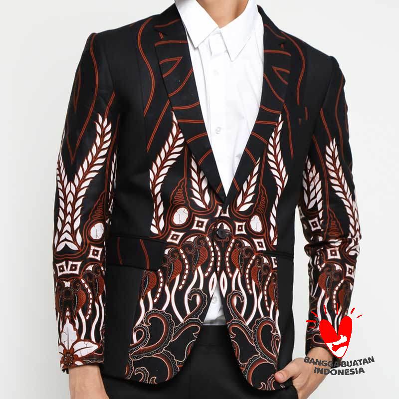 Detail Jas Batik Pria Modern Nomer 22