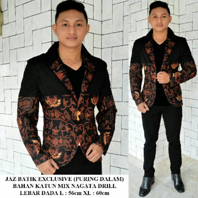 Detail Jas Batik Pria Modern Nomer 6