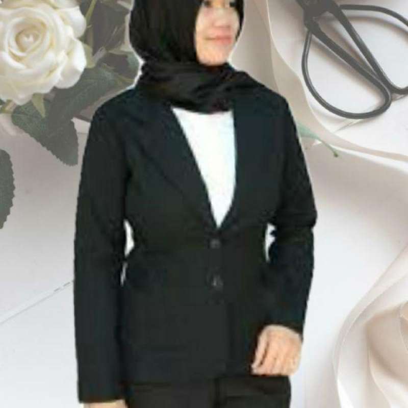 Detail Jas Hitam Wanita Hijab Nomer 50