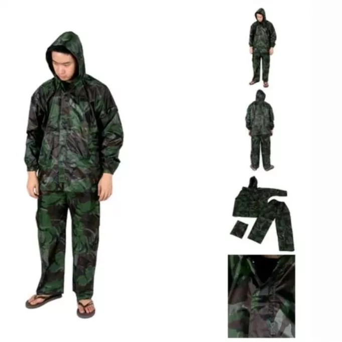Detail Jas Hujan Loreng Nomer 17