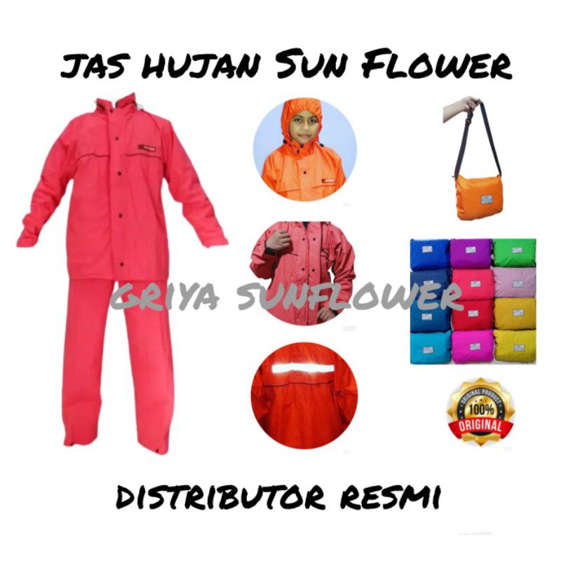 Detail Jas Hujan Sun Flower Nomer 42