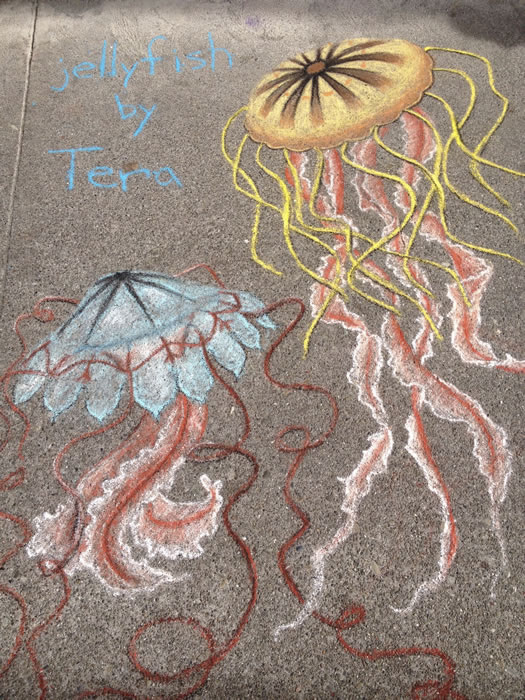 Detail Jellyfish Chalk Art Nomer 17