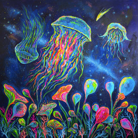 Detail Jellyfish Chalk Art Nomer 27