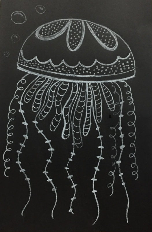 Detail Jellyfish Chalk Art Nomer 29