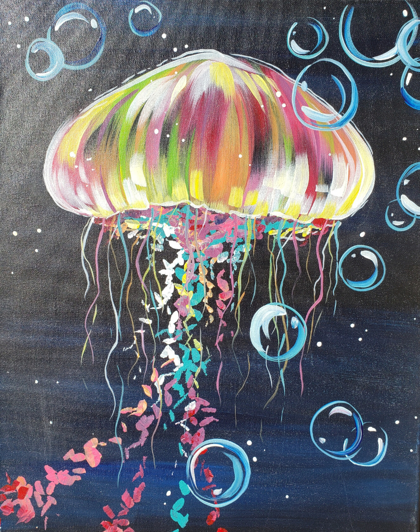 Detail Jellyfish Chalk Art Nomer 43