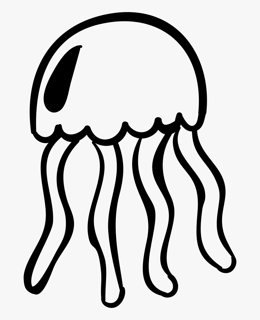 Jellyfish Clipart Black And White - KibrisPDR