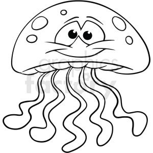 Detail Jellyfish Clipart Black And White Nomer 22