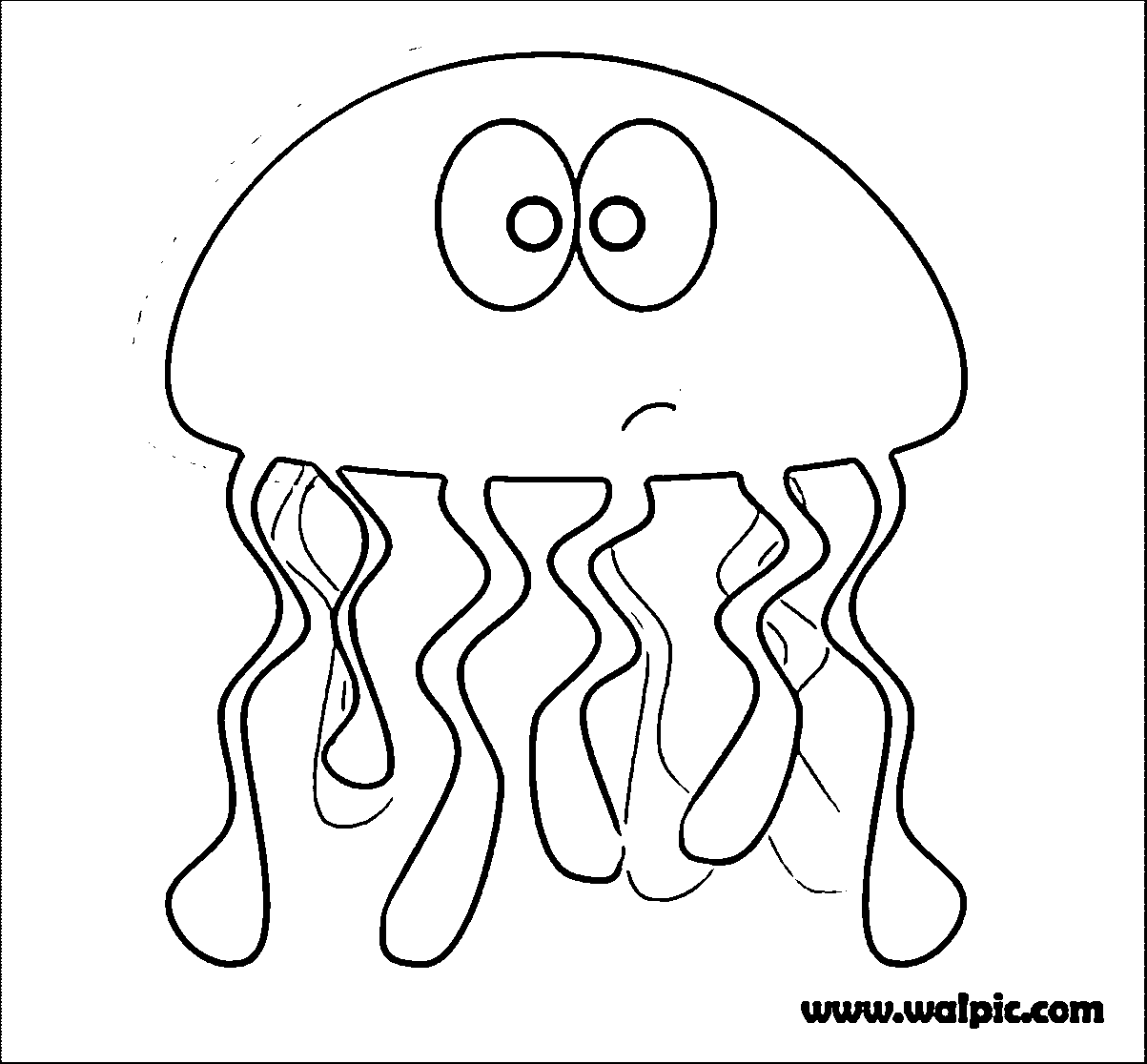 Detail Jellyfish Clipart Black And White Nomer 24