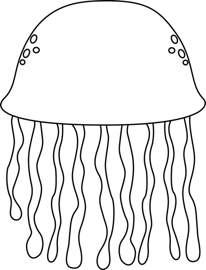 Detail Jellyfish Clipart Black And White Nomer 43