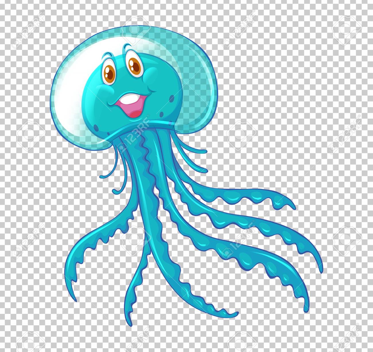 Detail Jellyfish Clipart Transparent Nomer 15