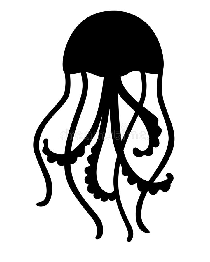 Detail Jellyfish Silhouette Vector Nomer 2