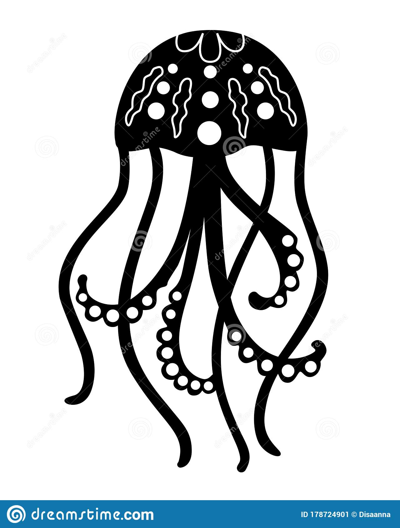 Detail Jellyfish Silhouette Vector Nomer 12