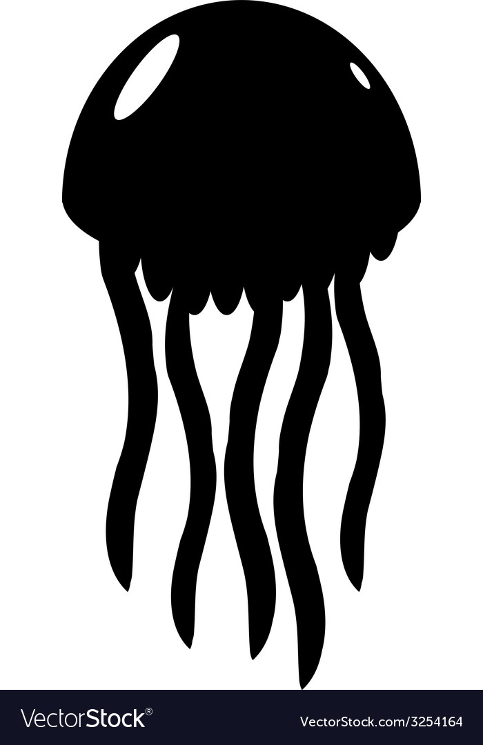 Detail Jellyfish Silhouette Vector Nomer 4