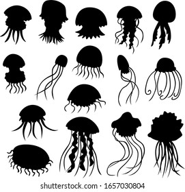 Detail Jellyfish Silhouette Vector Nomer 44