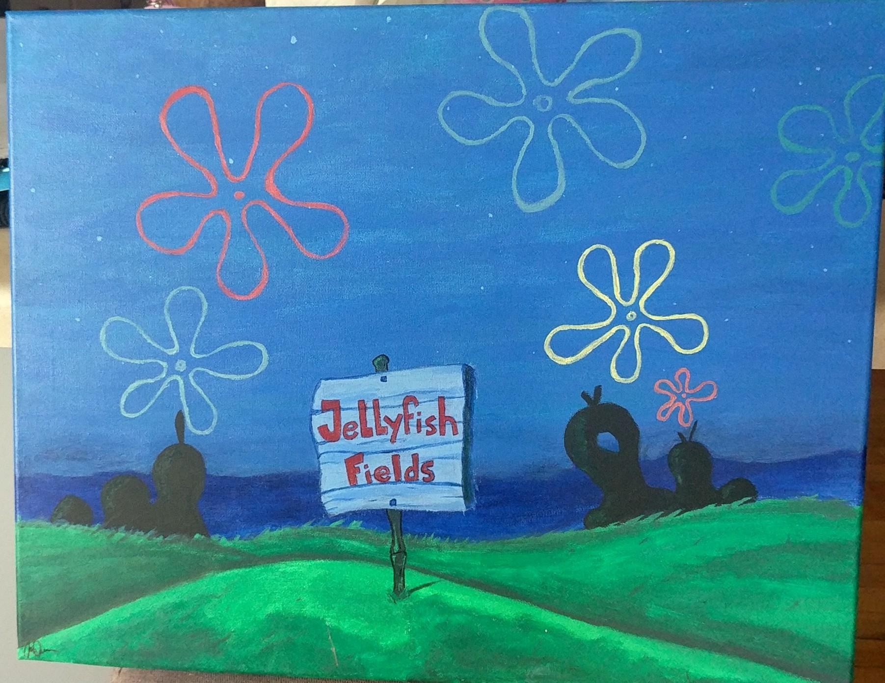 Detail Jellyfish Spongebob Painting Nomer 11