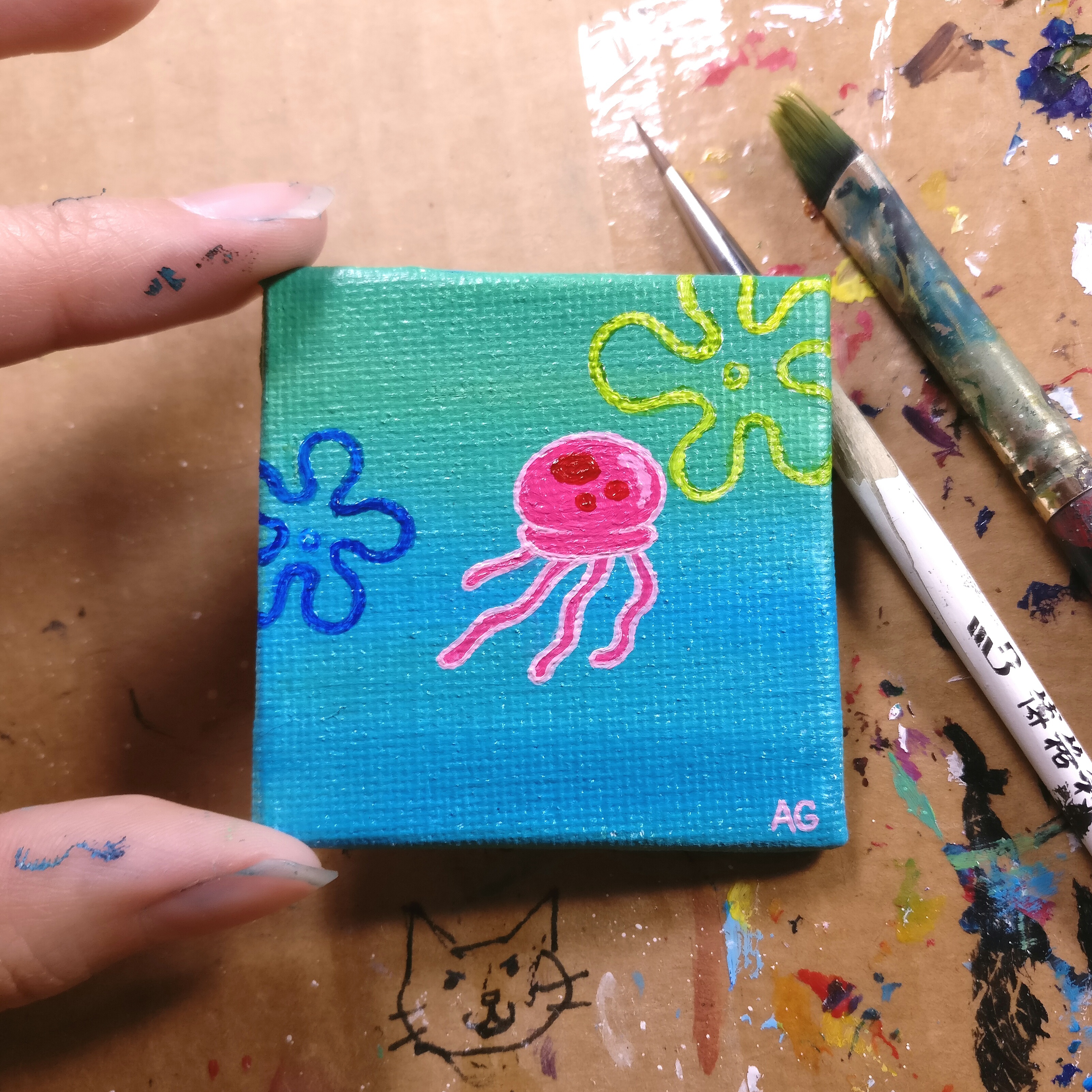 Detail Jellyfish Spongebob Painting Nomer 19