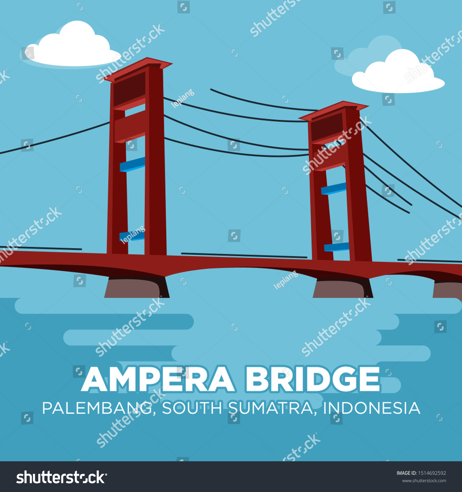 Detail Jembatan Ampera Palembang Vector Nomer 12