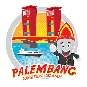 Detail Jembatan Ampera Palembang Vector Nomer 15