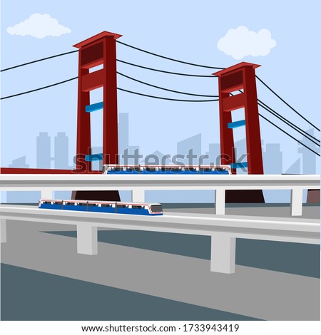 Detail Jembatan Ampera Palembang Vector Nomer 17