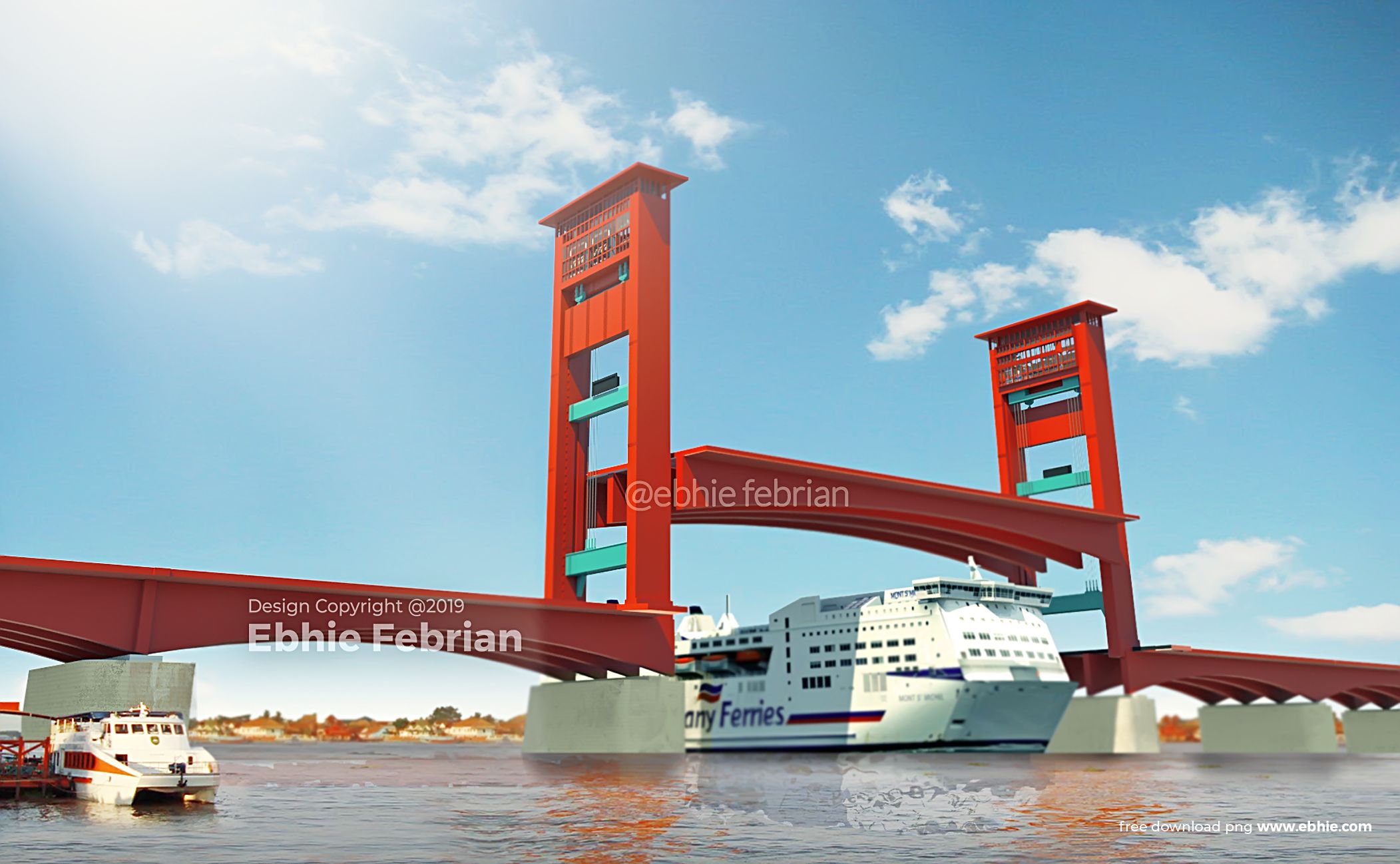 Detail Jembatan Ampera Palembang Vector Nomer 36