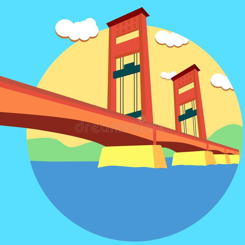 Detail Jembatan Ampera Palembang Vector Nomer 10