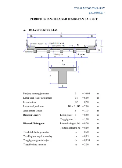 Detail Jembatan Gelagar Baja Nomer 32