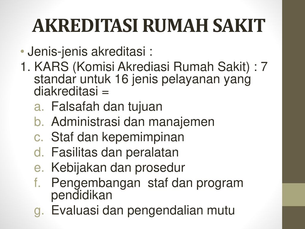 Detail Jenis Akreditasi Rumah Sakit Nomer 2