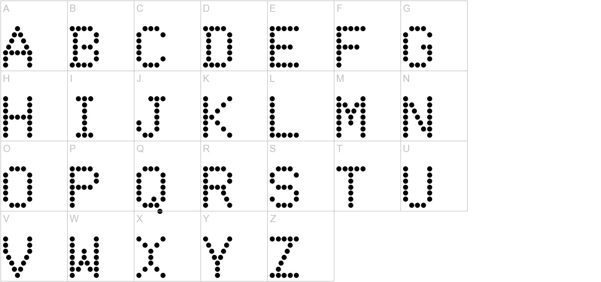 Detail Jenis Font Dot Matrix Nomer 2