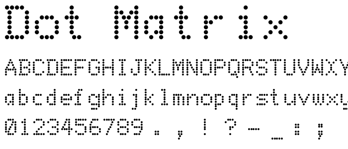 Detail Jenis Font Dot Matrix Nomer 10