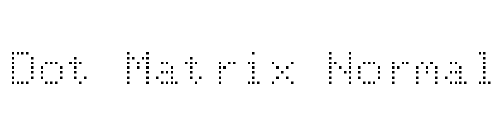 Detail Jenis Font Dot Matrix Nomer 12