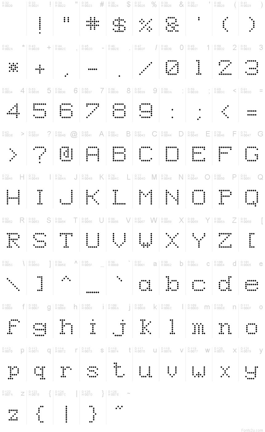 Detail Jenis Font Dot Matrix Nomer 19