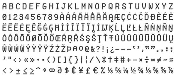 Detail Jenis Font Dot Matrix Nomer 45