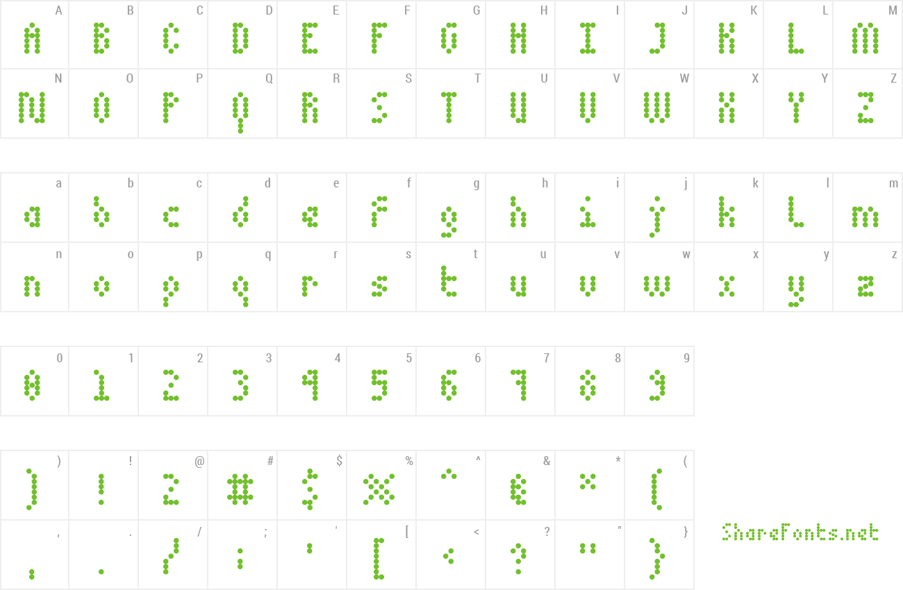 Detail Jenis Font Dot Matrix Nomer 8