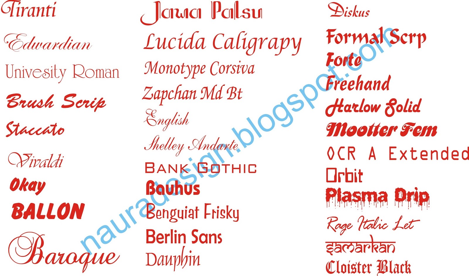 Detail Jenis Font Font Undangan Nomer 4