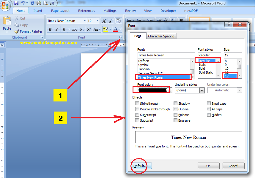 Detail Jenis Huruf Di Microsoft Word Nomer 22