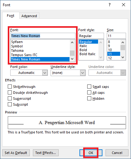 Detail Jenis Huruf Di Microsoft Word Nomer 27