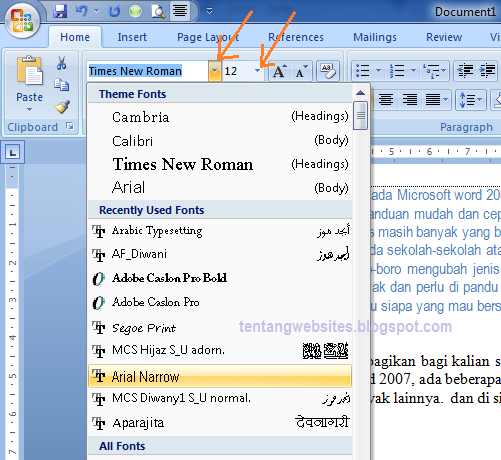 Detail Jenis Huruf Di Microsoft Word Nomer 31