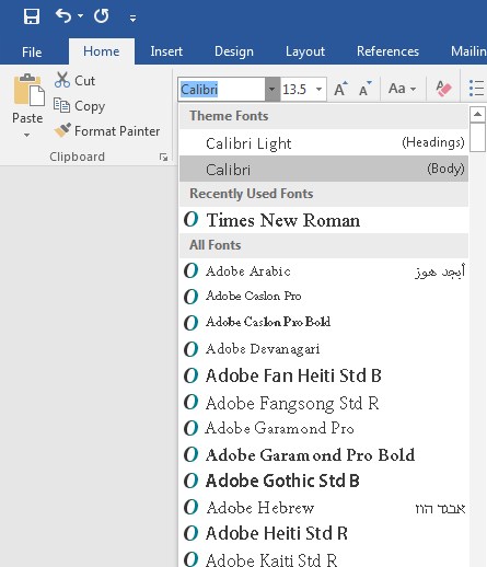 Detail Jenis Huruf Di Microsoft Word Nomer 6