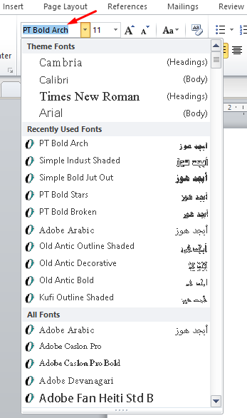 Detail Jenis Huruf Microsoft Word Yang Bagus Nomer 10