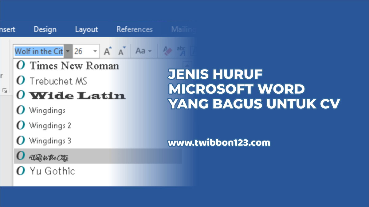 Detail Jenis Huruf Microsoft Word Yang Bagus Nomer 3