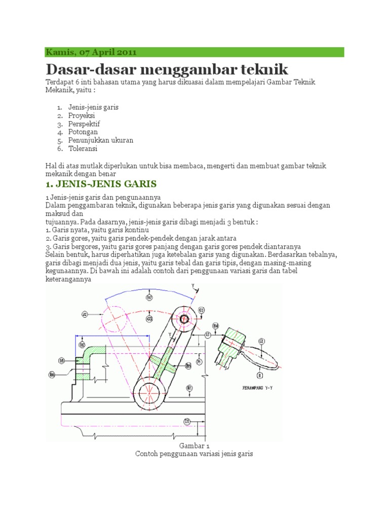 Detail Jenis Jenis Garis Gambar Teknik Nomer 49