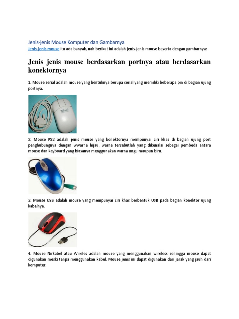 Detail Jenis Jenis Mouse Komputer Dan Gambarnya Nomer 26