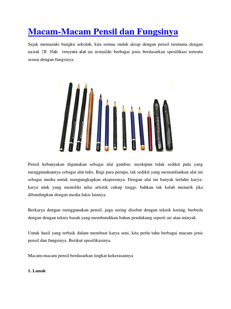 Detail Jenis Jenis Pensil Gambar Teknik Nomer 43