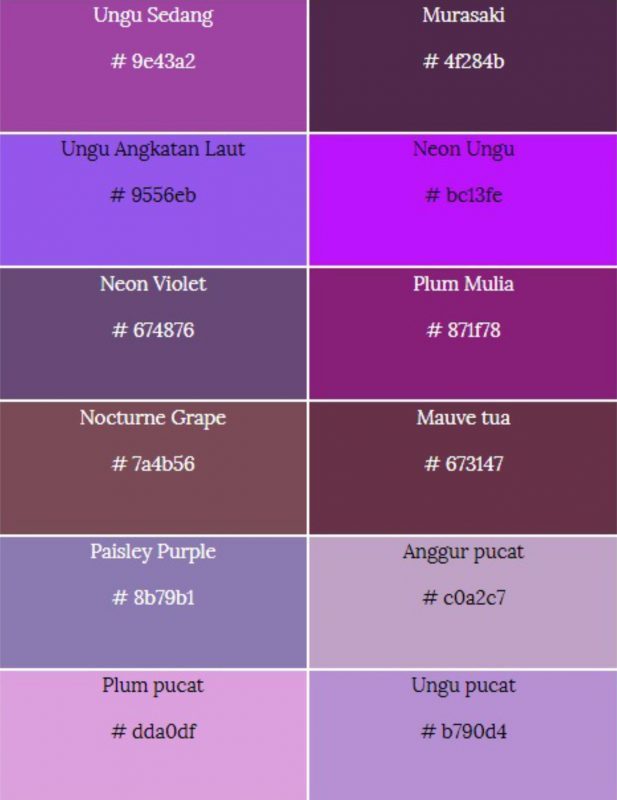 Detail Jenis Warna Merah Jambu Nomer 46