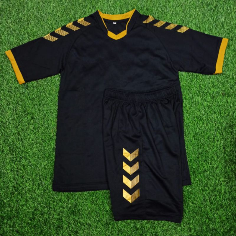 Detail Jersey Bola Polos Hitam Nomer 14