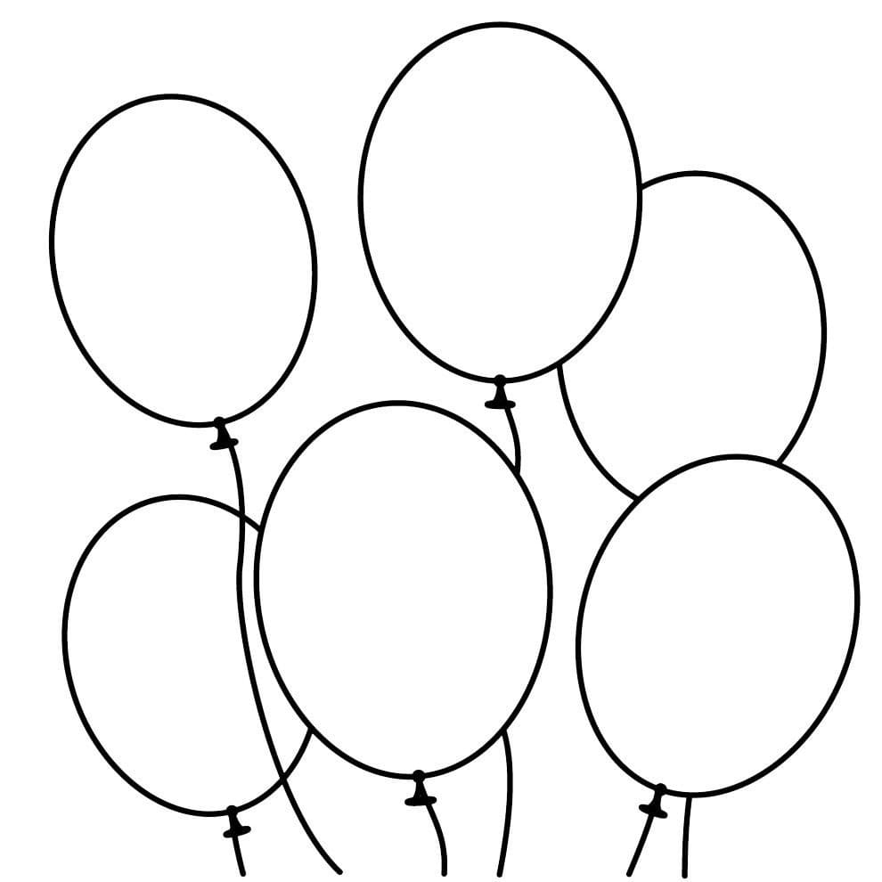 Detail Ausmalbilder Geburtstag Luftballons Nomer 10